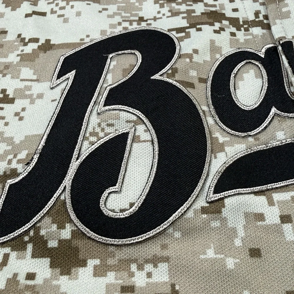 Birmingham Barons Team Issued #22 Authentic MiLB Military Camo Jersey Size 48